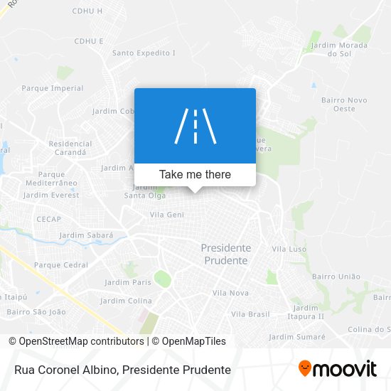 Rua Coronel Albino map