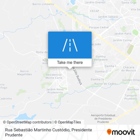 Rua Sebastião Martinho Custódio map