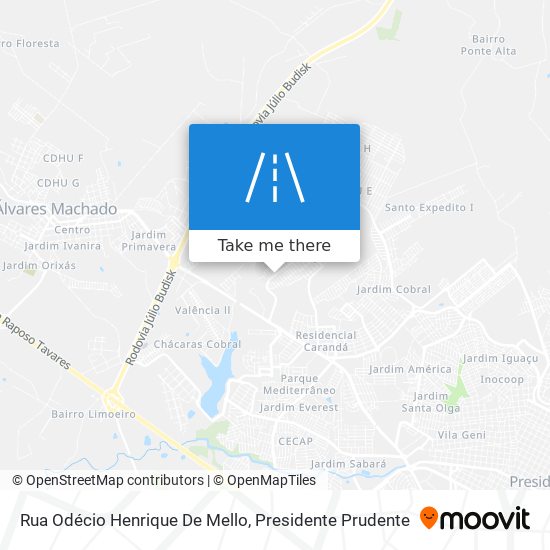 Rua Odécio Henrique De Mello map