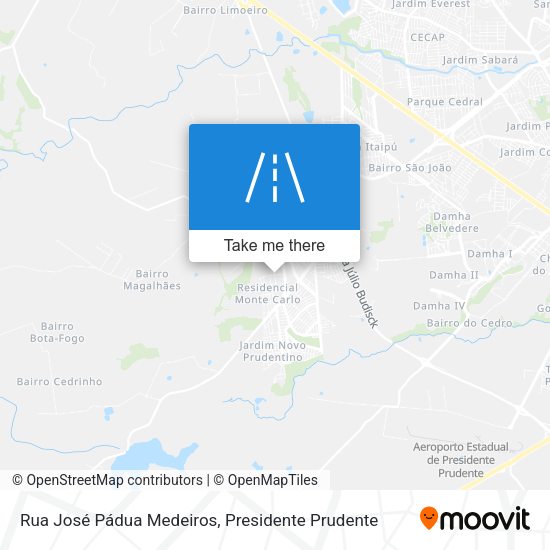 Rua José Pádua Medeiros map