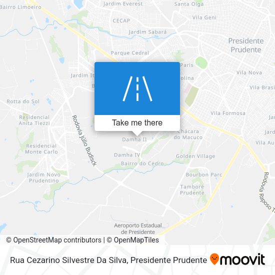 Rua Cezarino Silvestre Da Silva map