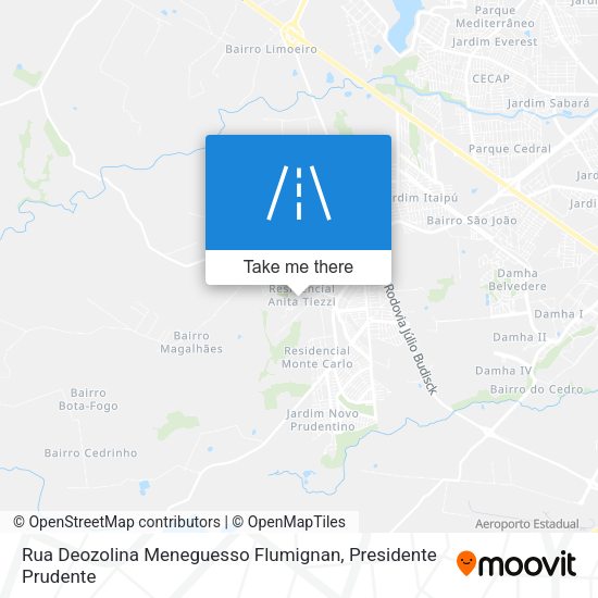 Rua Deozolina Meneguesso Flumignan map