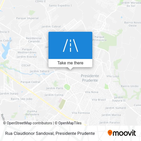 Rua Claudionor Sandoval map