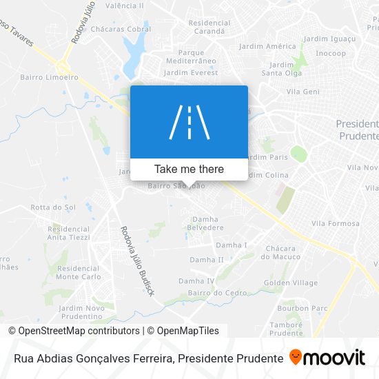 Rua Abdias Gonçalves Ferreira map