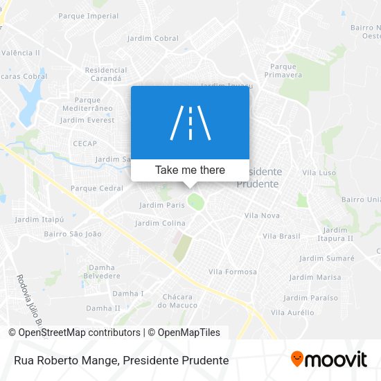 Rua Roberto Mange map