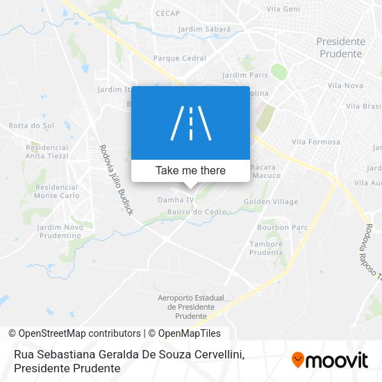 Rua Sebastiana Geralda De Souza Cervellini map