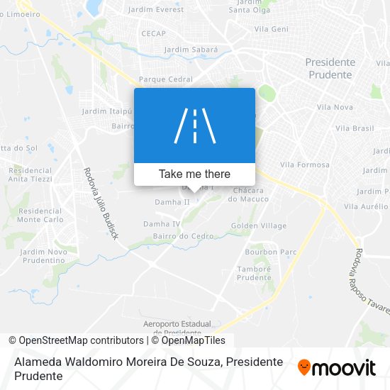 Alameda Waldomiro Moreira De Souza map
