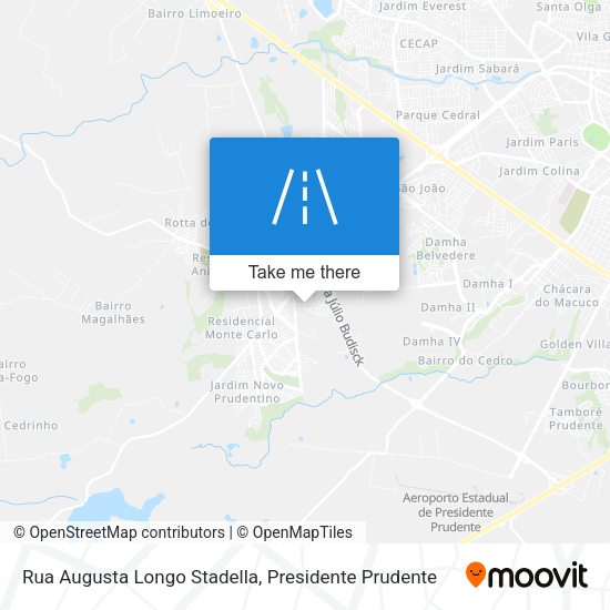 Rua Augusta Longo Stadella map