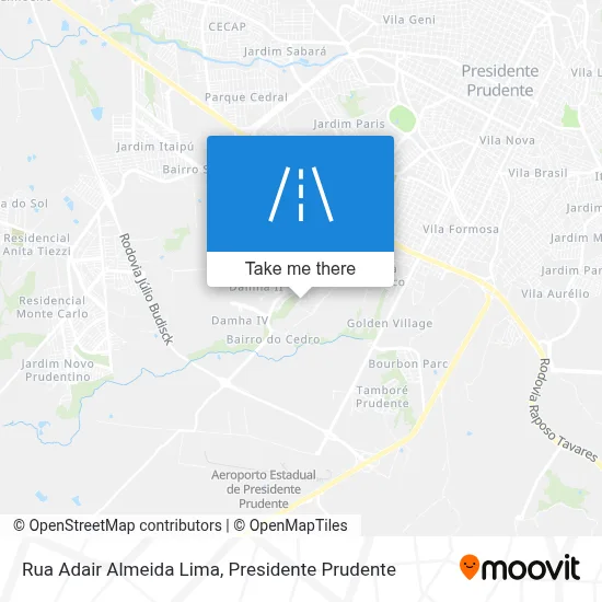 Rua Adair Almeida Lima map