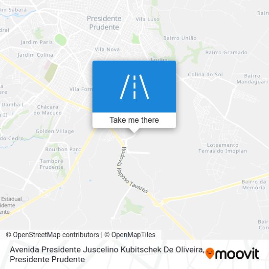 Avenida Presidente Juscelino Kubitschek De Oliveira map