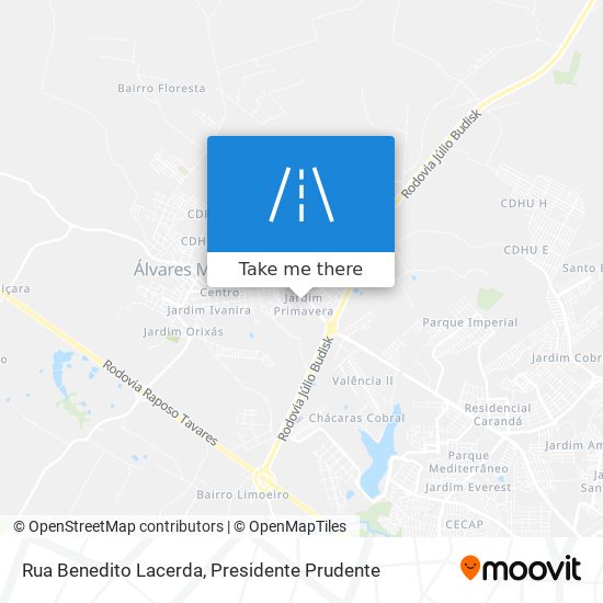 Mapa Rua Benedito Lacerda