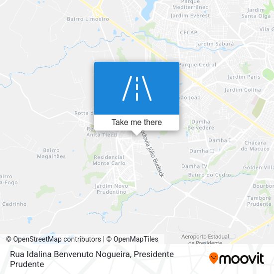 Rua Idalina Benvenuto Nogueira map