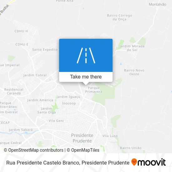 Rua Presidente Castelo Branco map