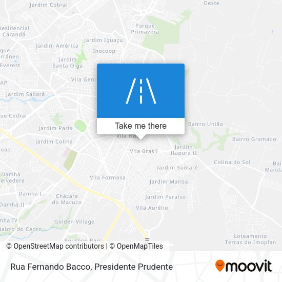 Rua Fernando Bacco map