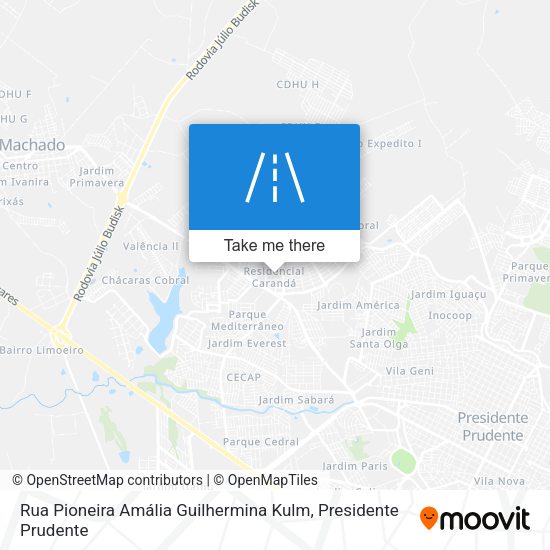 Rua Pioneira Amália Guilhermina Kulm map