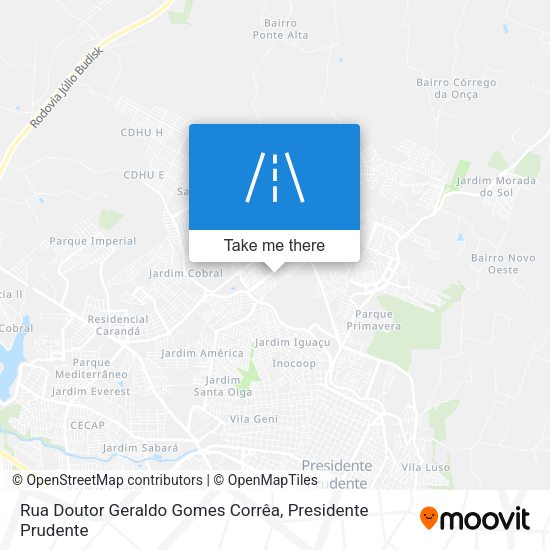 Rua Doutor Geraldo Gomes Corrêa map