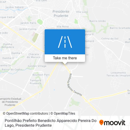 Pontilhão Prefeito Benedicto Apparecido Pereira Do Lago map