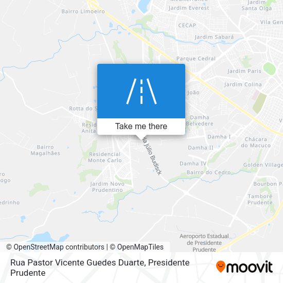 Rua Pastor Vicente Guedes Duarte map