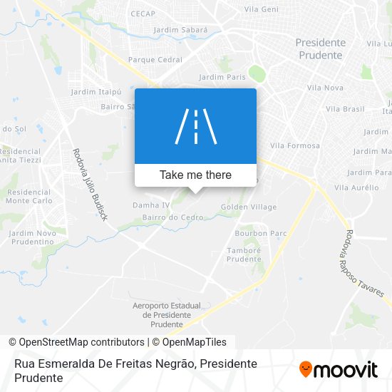 Rua Esmeralda De Freitas Negrão map