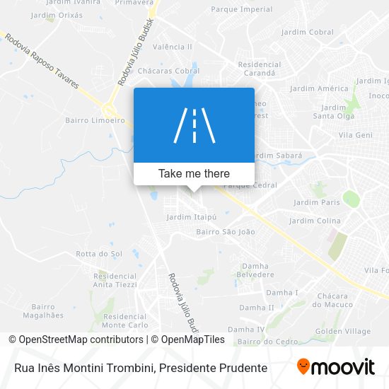 Rua Inês Montini Trombini map