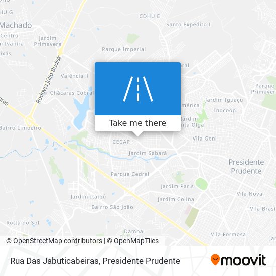 Rua Das Jabuticabeiras map