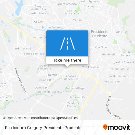 Mapa Rua Isidoro Gregory