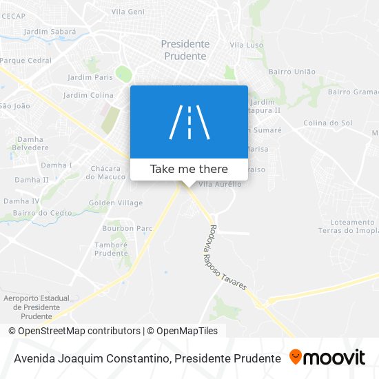 Mapa Avenida Joaquim Constantino