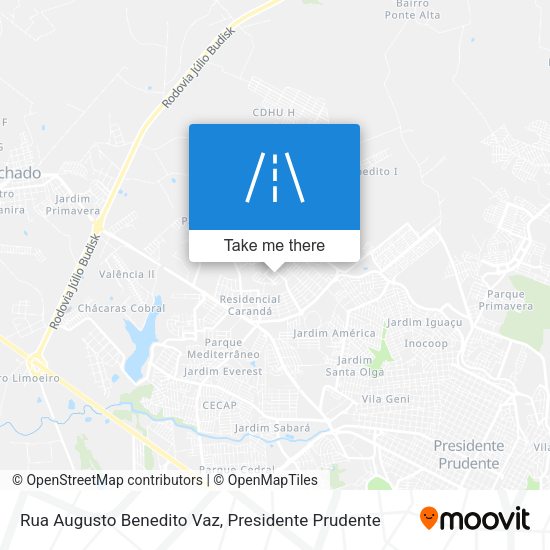 Rua Augusto Benedito Vaz map