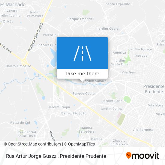 Rua Artur Jorge Guazzi map