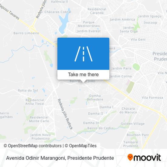 Avenida Odinir Marangoni map