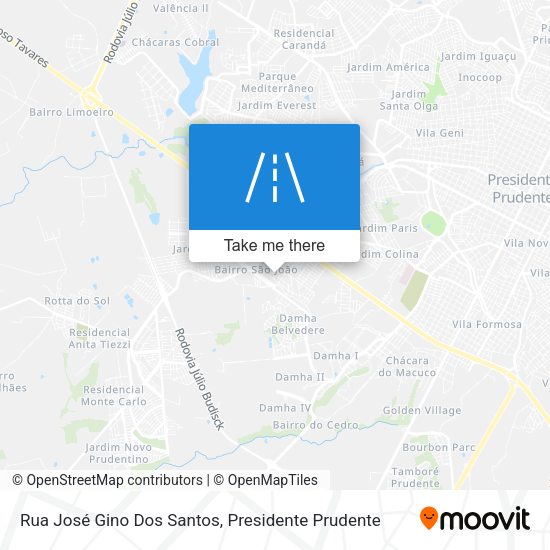 Rua José Gino Dos Santos map