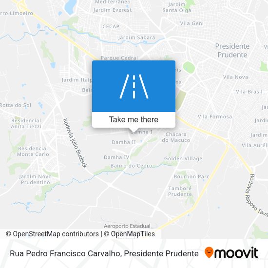 Rua Pedro Francisco Carvalho map