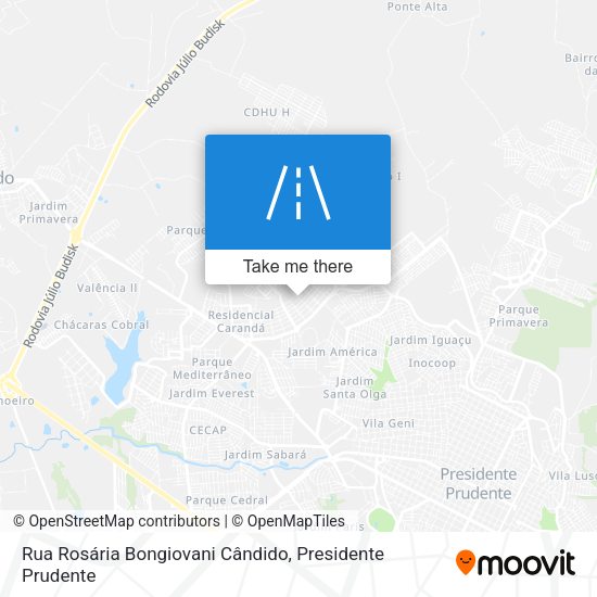 Rua Rosária Bongiovani Cândido map