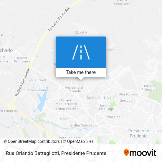 Rua Orlando Battagliotti map