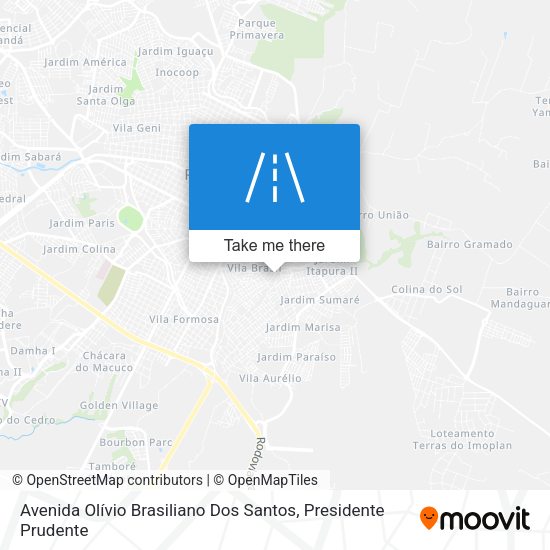 Avenida Olívio Brasiliano Dos Santos map