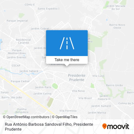 Rua Antônio Barbosa Sandoval Filho map