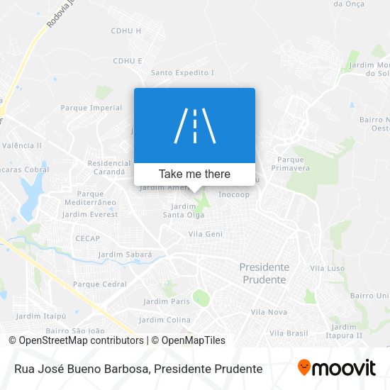 Rua José Bueno Barbosa map