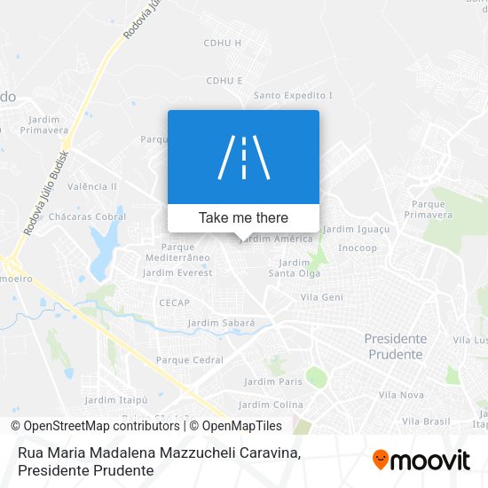 Rua Maria Madalena Mazzucheli Caravina map