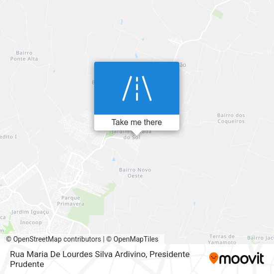 Rua Maria De Lourdes Silva Ardivino map