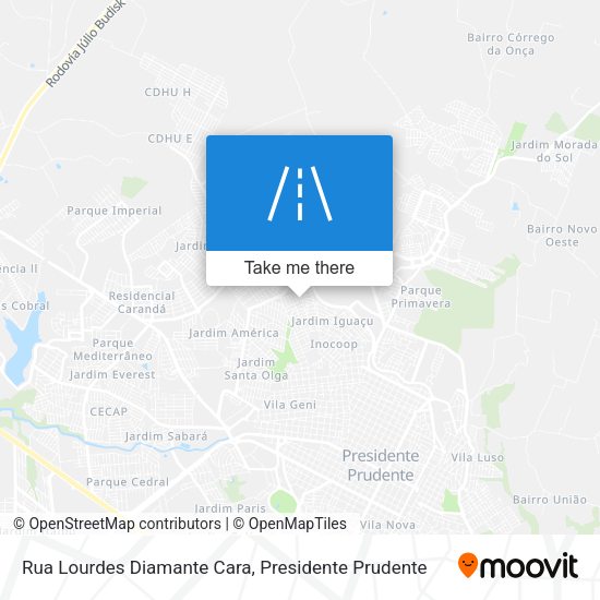 Rua Lourdes Diamante Cara map