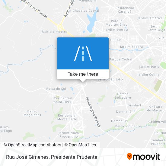 Rua José Gimenes map
