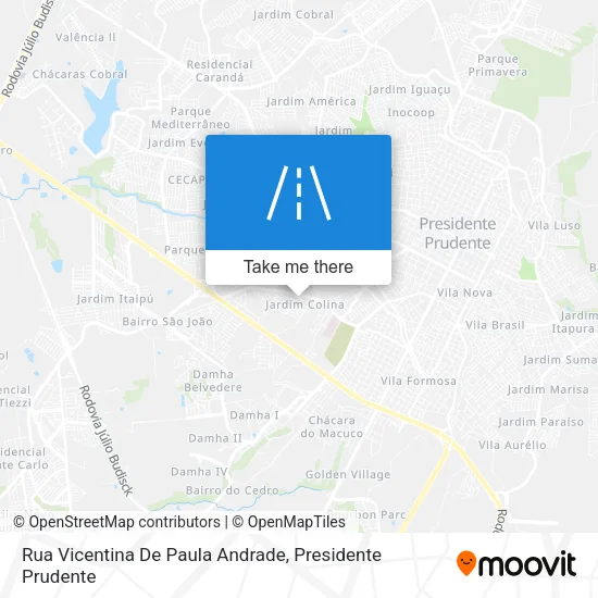 Rua Vicentina De Paula Andrade map