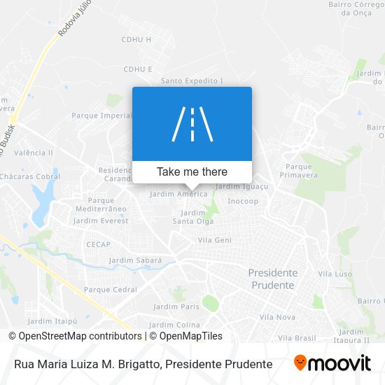 Rua Maria Luiza M. Brigatto map