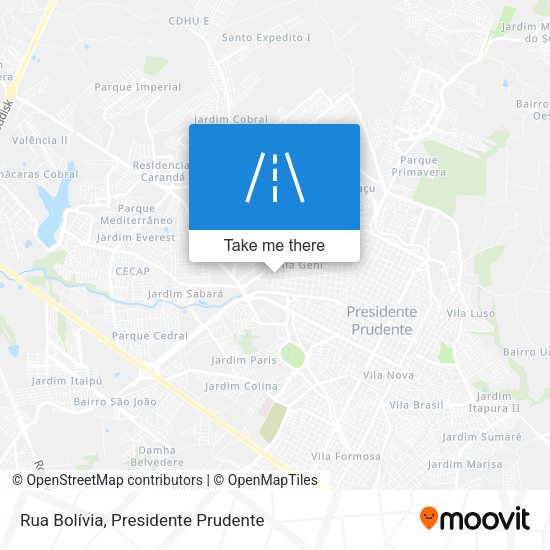 Rua Bolívia map