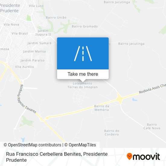 Rua Francisco Cerbellera Benites map