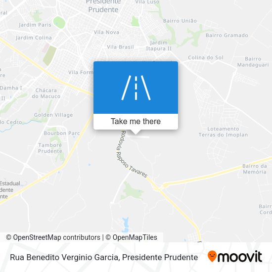 Rua Benedito Verginio Garcia map