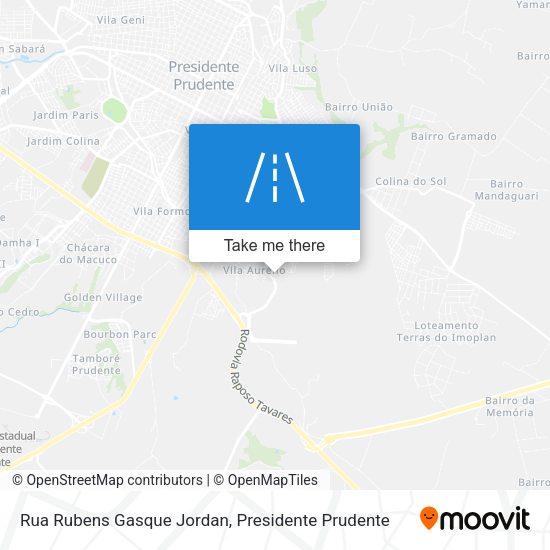 Rua Rubens Gasque Jordan map