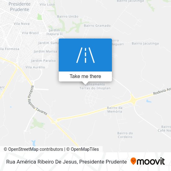 Rua América Ribeiro De Jesus map