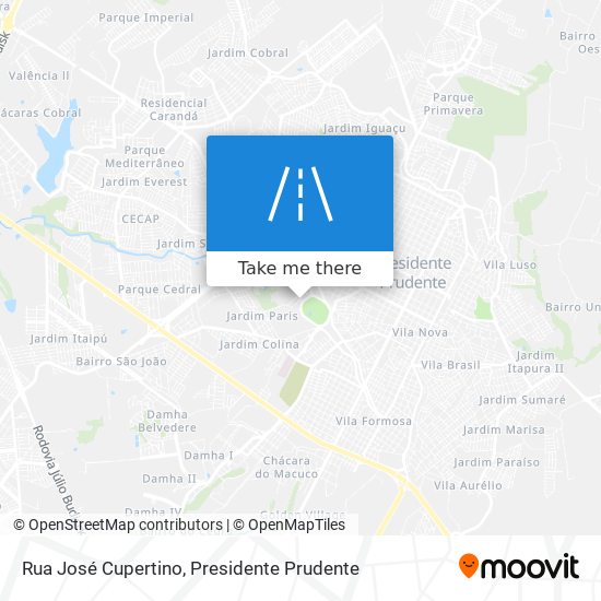 Rua José Cupertino map