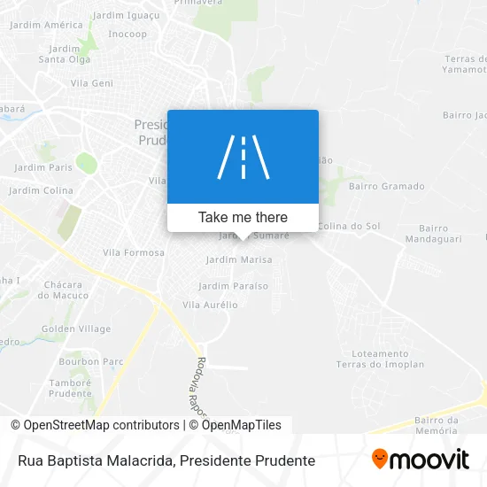 Rua Baptista Malacrida map
